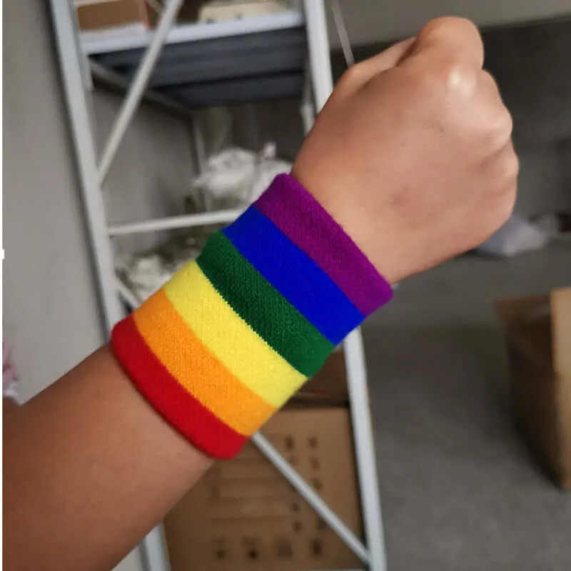Rainbow Pride Headbands, Wristbands | Sweat Absorbent Bands | Gay Pride LGBT  Merch
